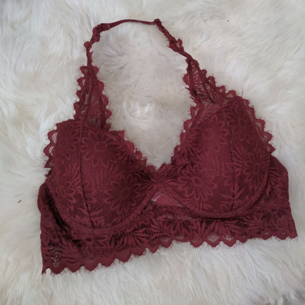 PINK Padded Halter Bralette